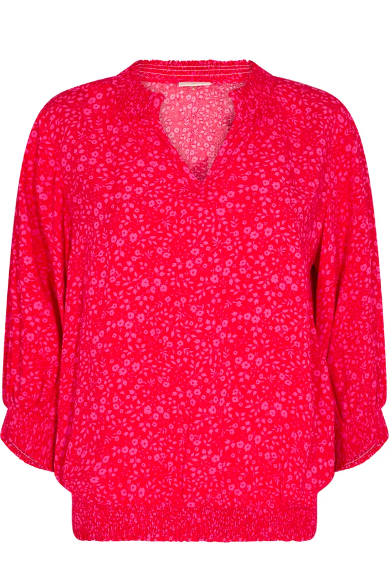 Adney Blouse | Lollipop W. Carmine Rose | Bluse fra Freequent