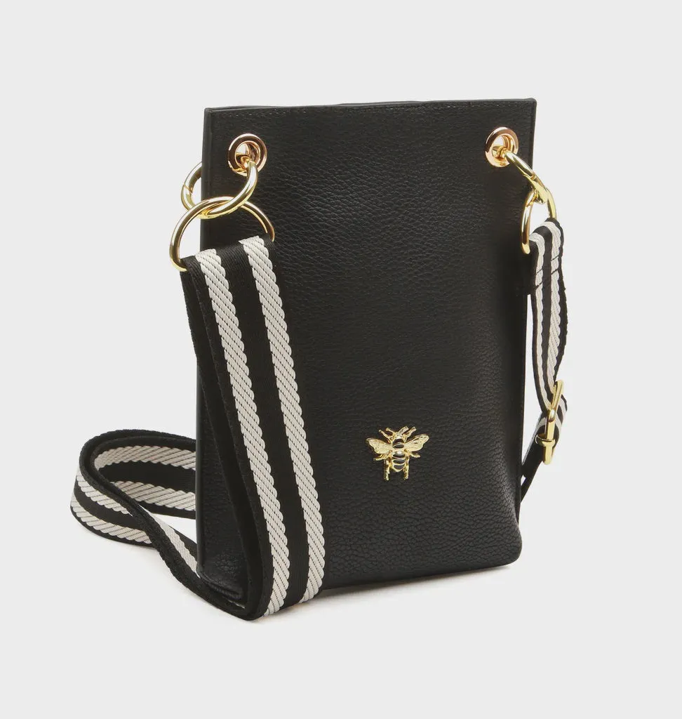 Alice Wheeler Primrose Phone Crossbody Bag Black