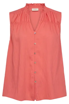 Ally Blouse 204376 | Georgia Peach | Bluse fra Freequent