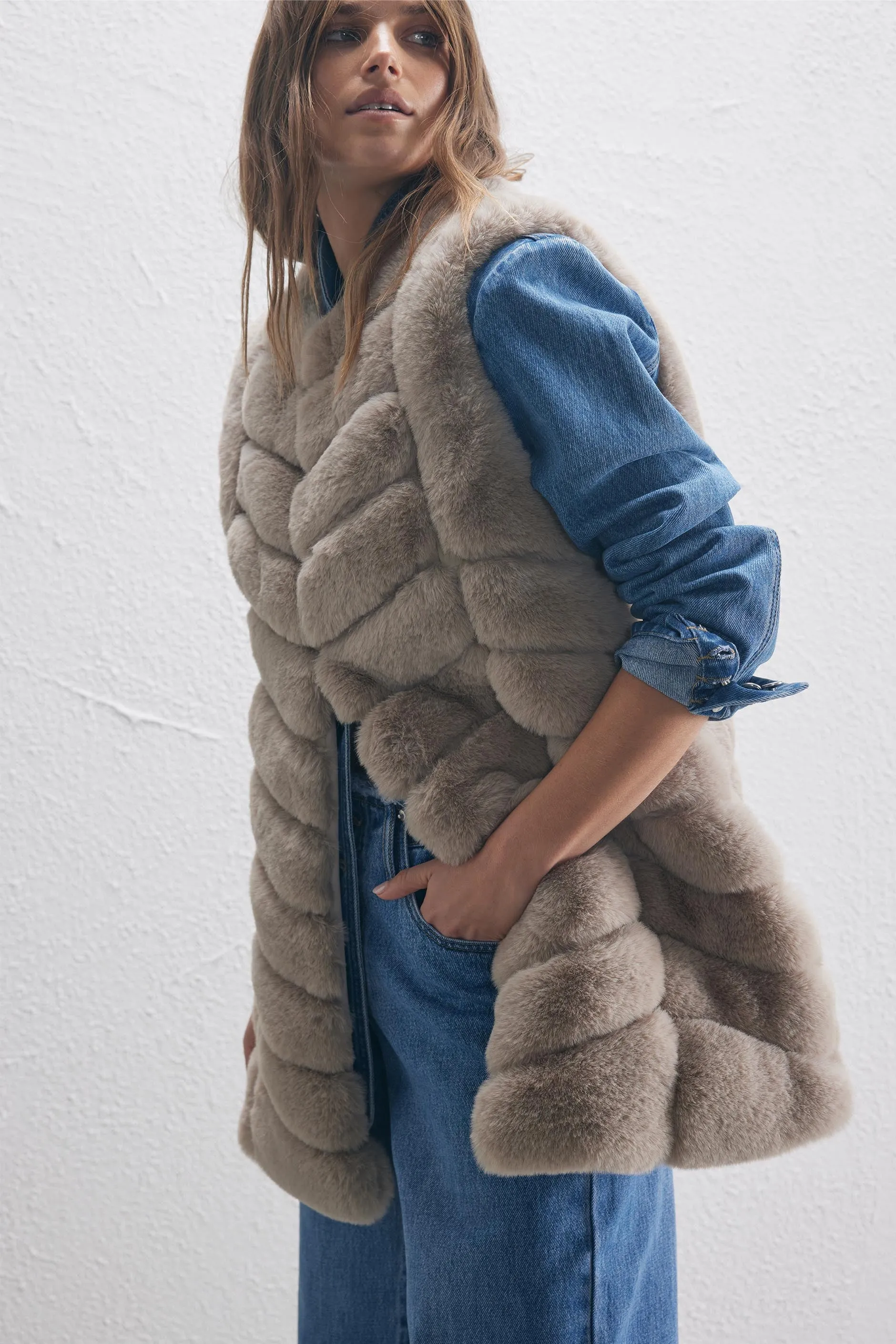 Aniston Faux Fur Gilet