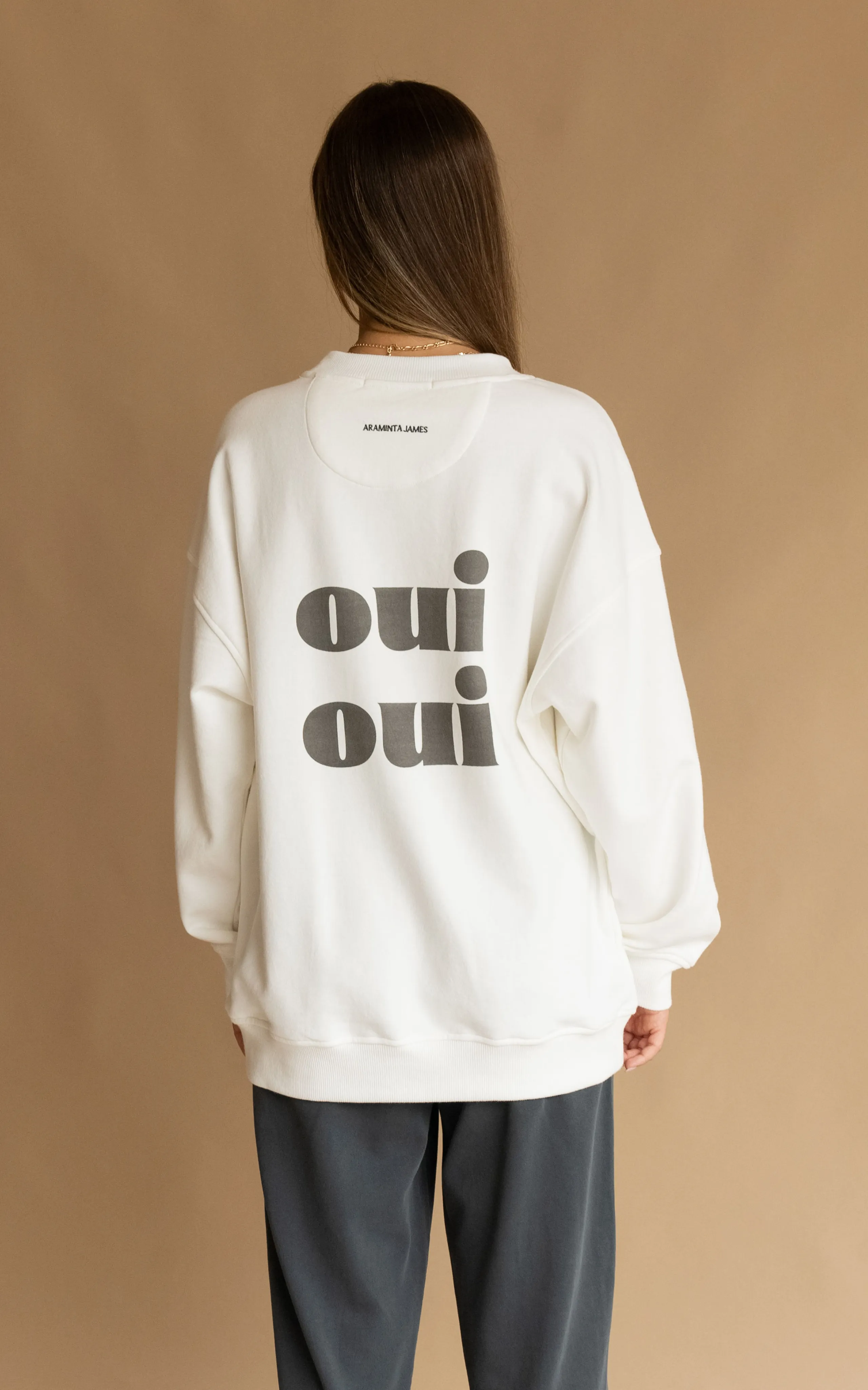 ARAMINTA JAMES Womens Oui Sweatshirt Snow