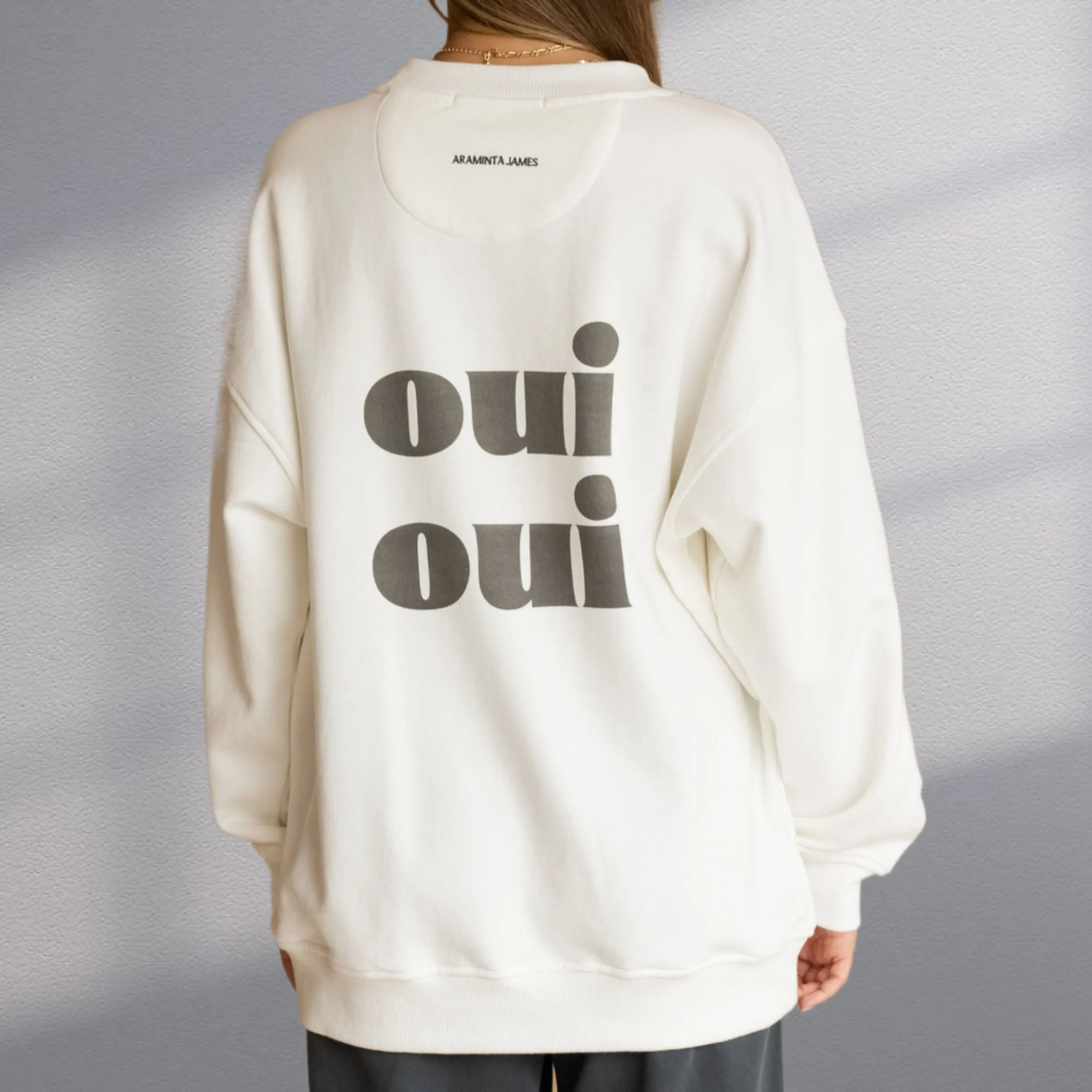 ARAMINTA JAMES Womens Oui Sweatshirt Snow