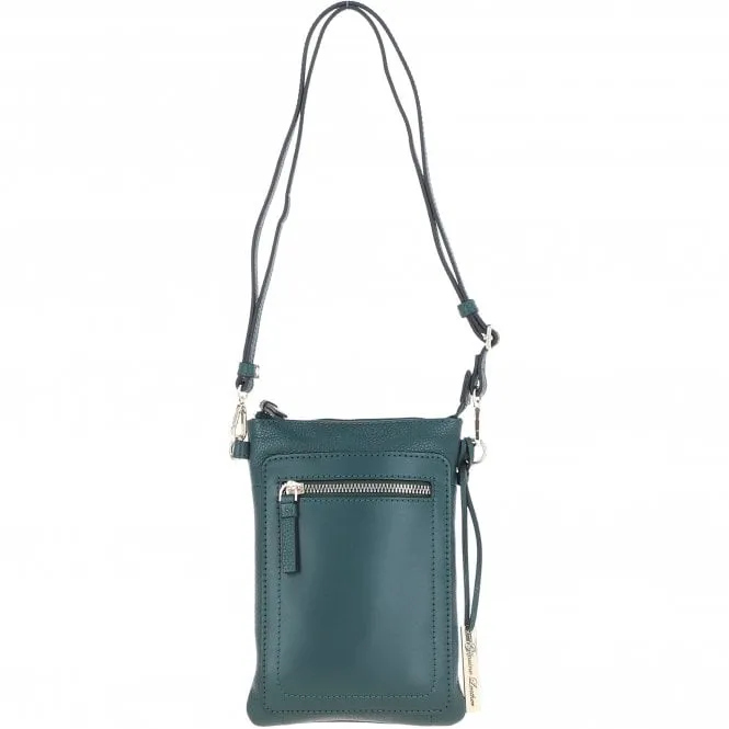 Ashwood Leather Crossbody Smart Phone Bag Green: Z-71