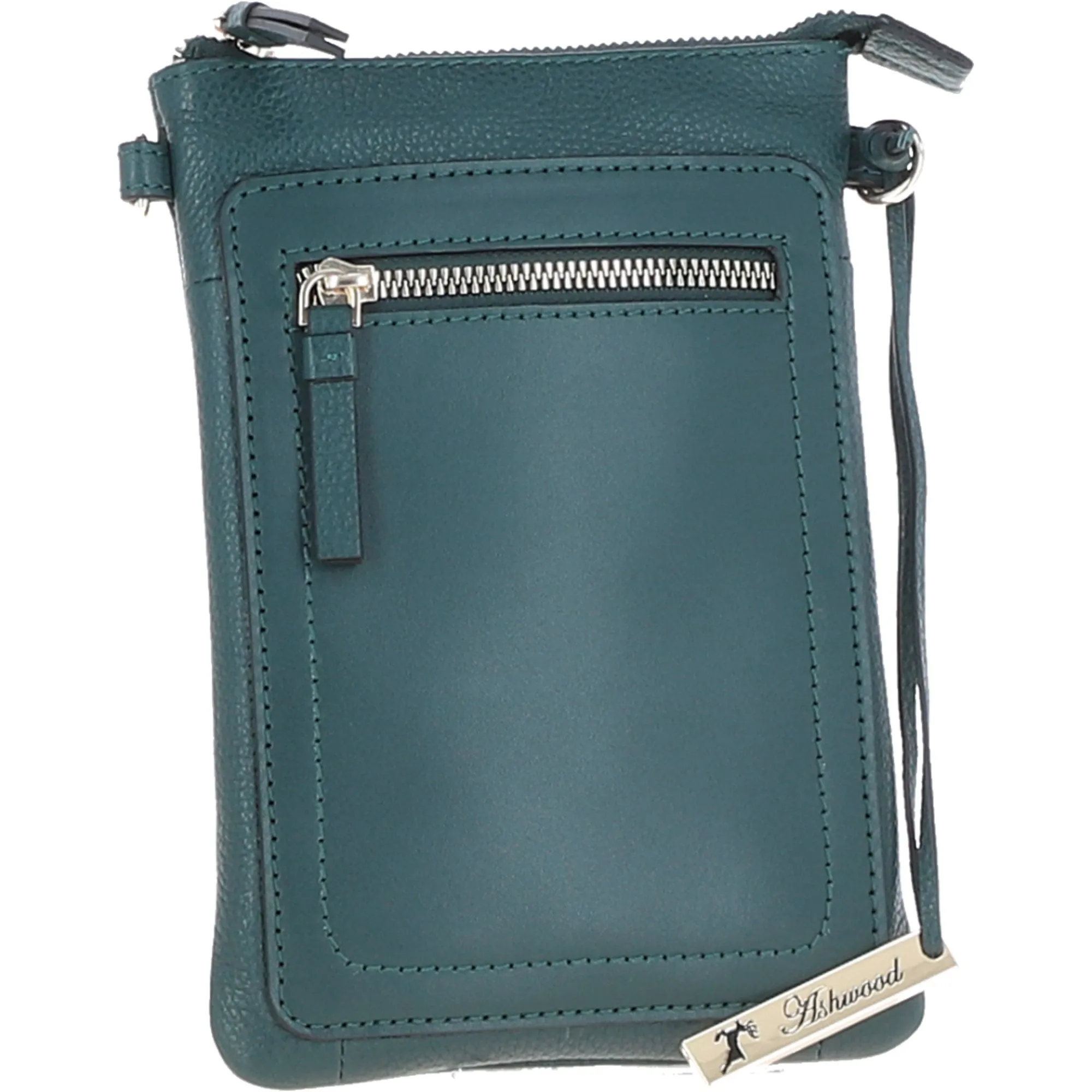 Ashwood Leather Crossbody Smart Phone Bag Green: Z-71