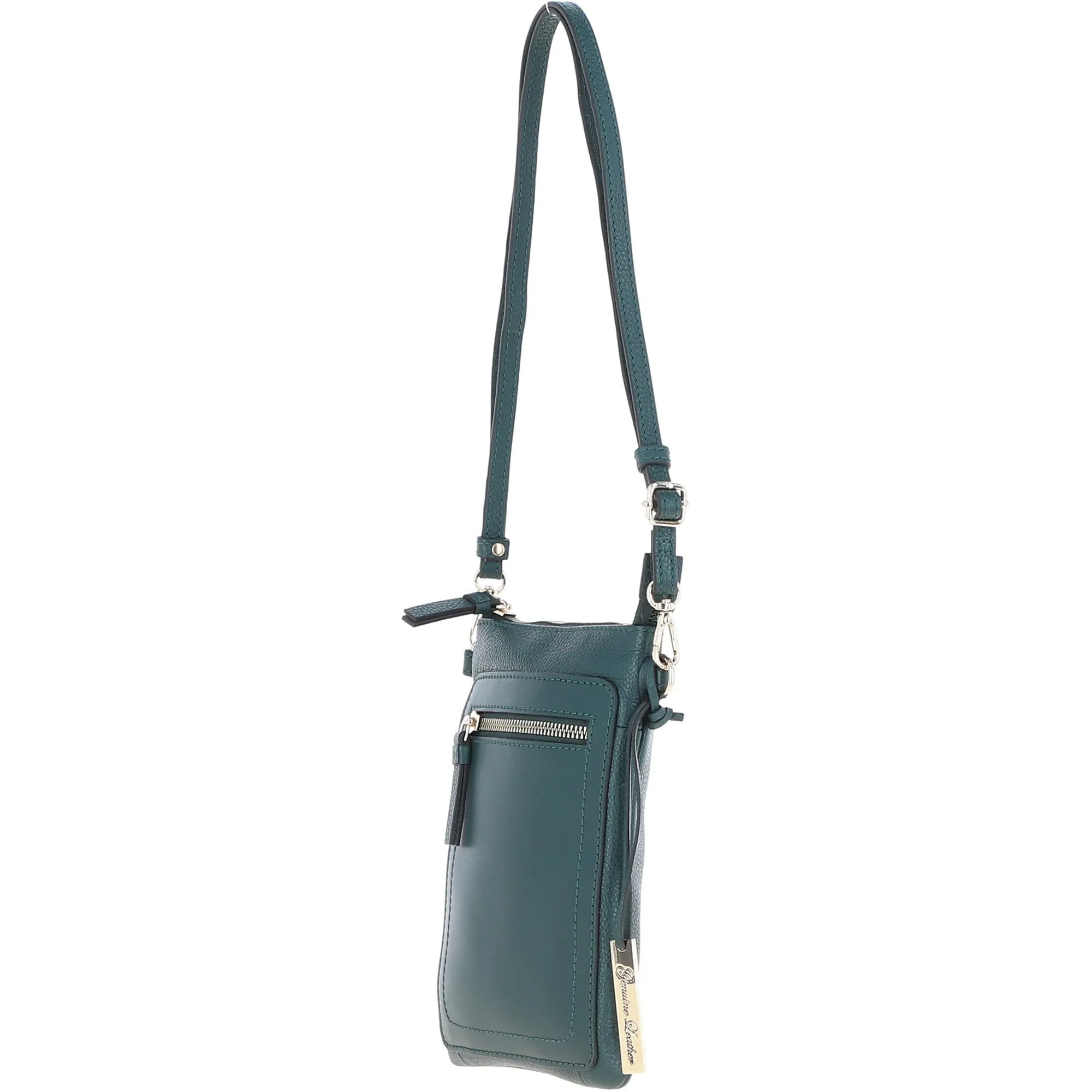 Ashwood Leather Crossbody Smart Phone Bag Green: Z-71