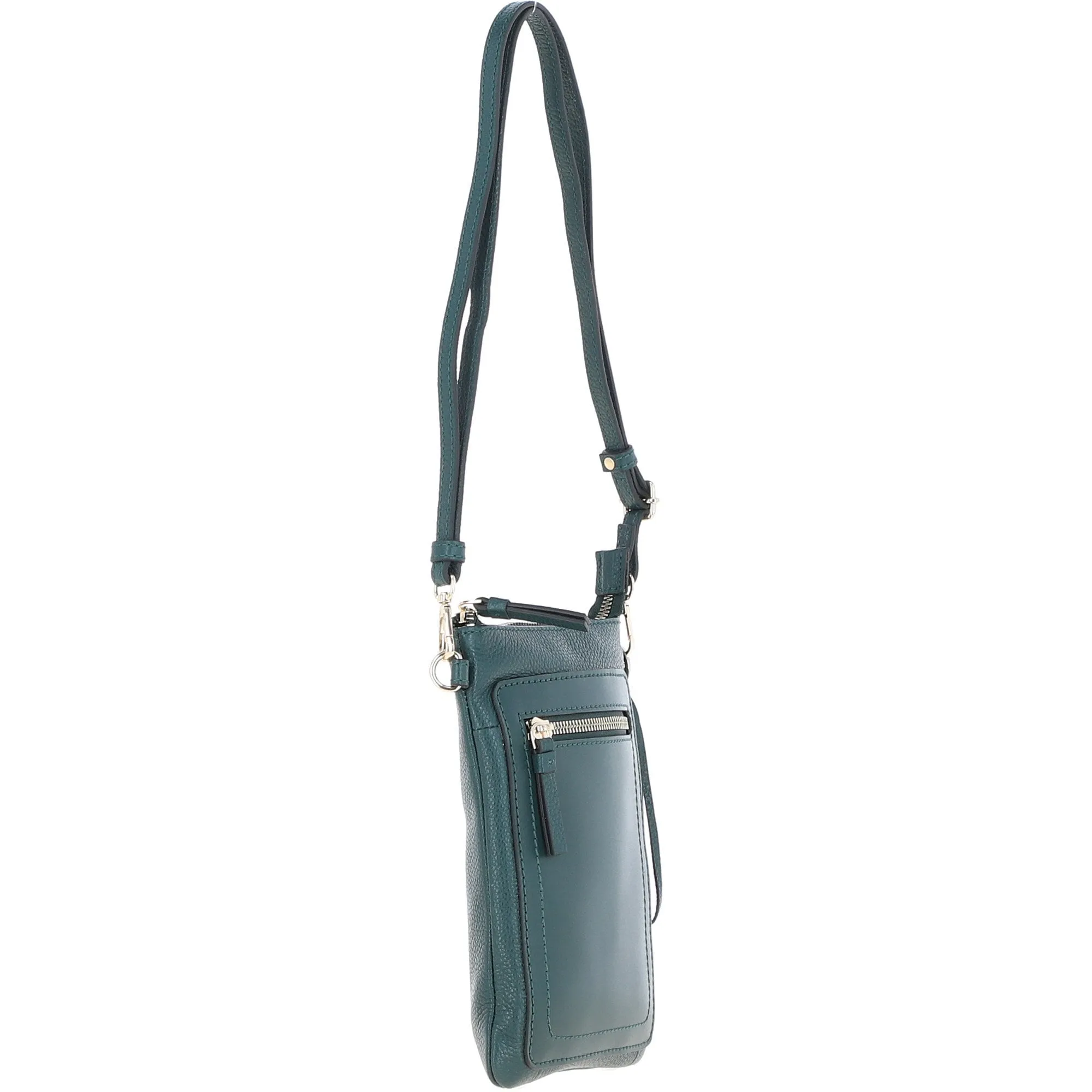 Ashwood Leather Crossbody Smart Phone Bag Green: Z-71