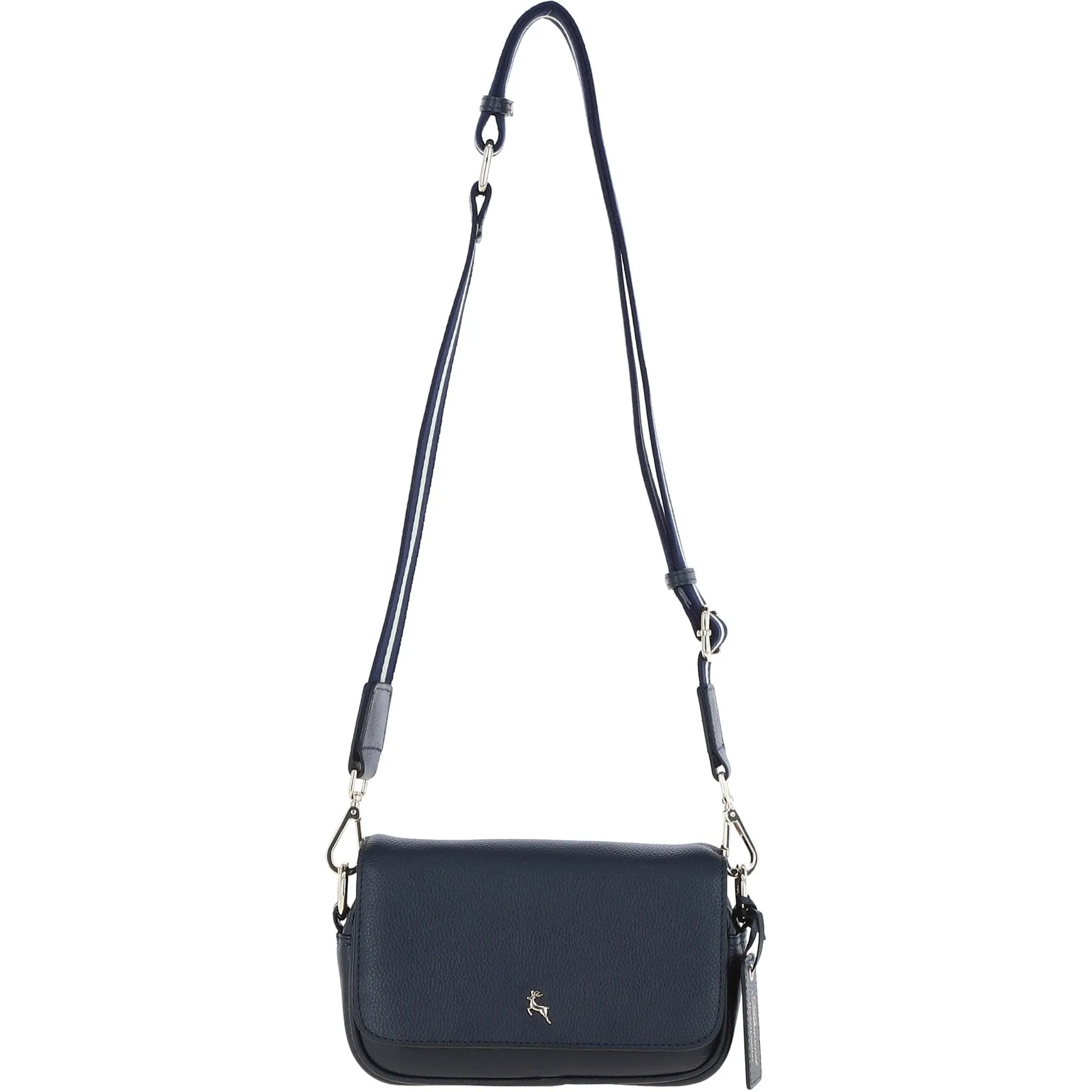 Ashwood Real Leather Flapover Crossbody Bag Cotswold Navy: 64295