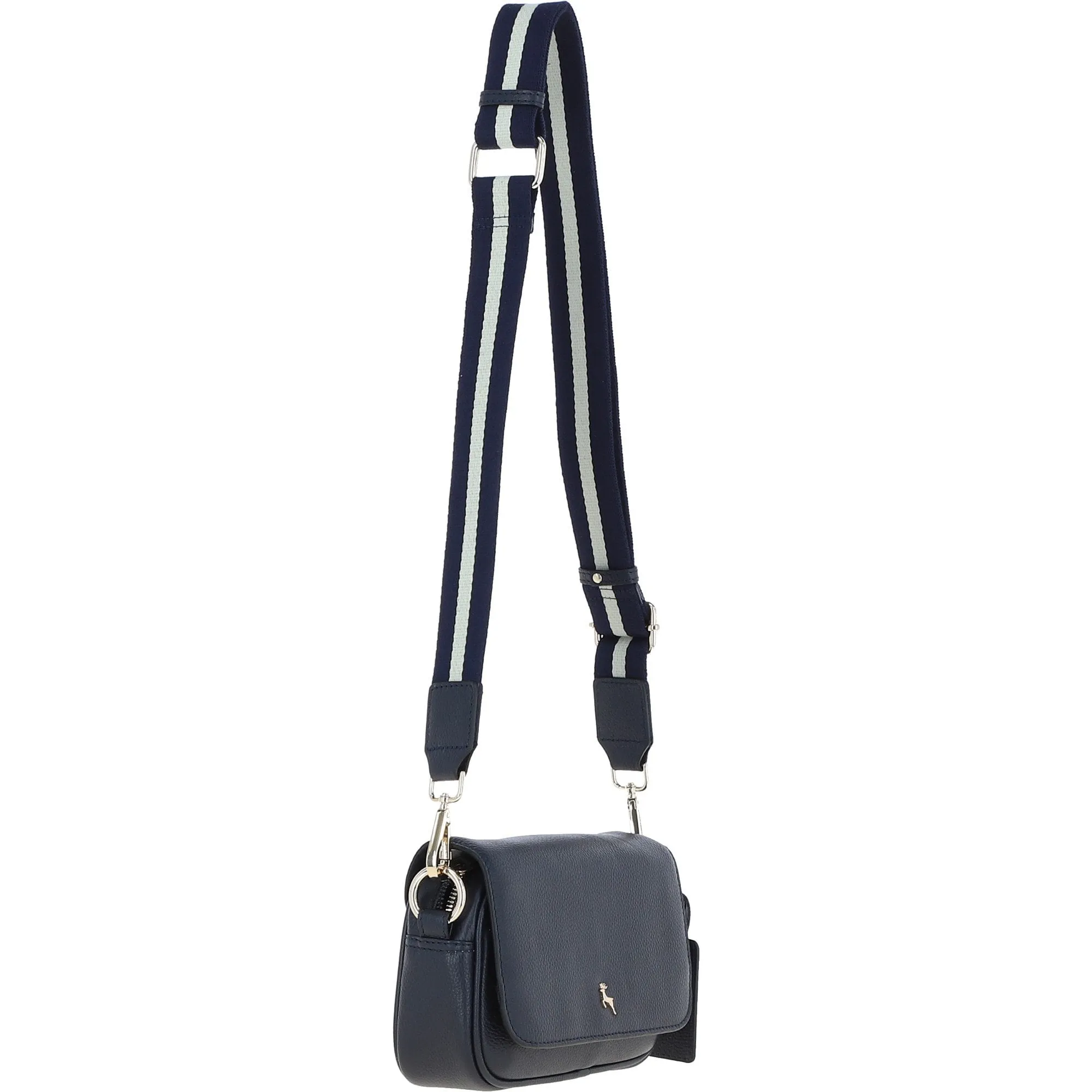 Ashwood Real Leather Flapover Crossbody Bag Cotswold Navy: 64295