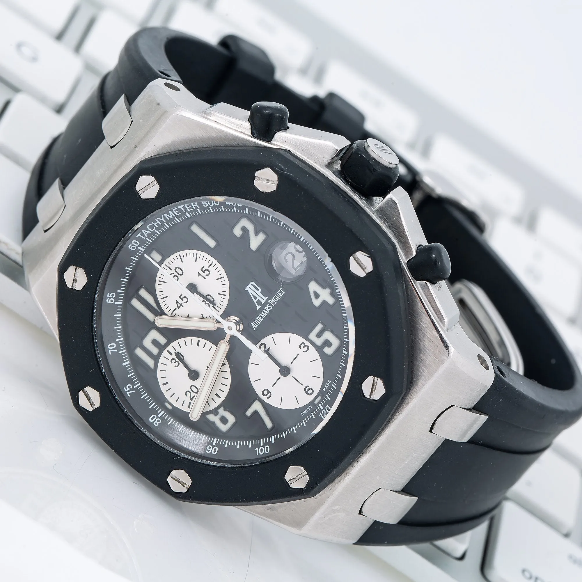 Audemars Piguet Royal Oak Offshore Chronograph 25940SK 42MM Black Dial With Rubber Bracelet