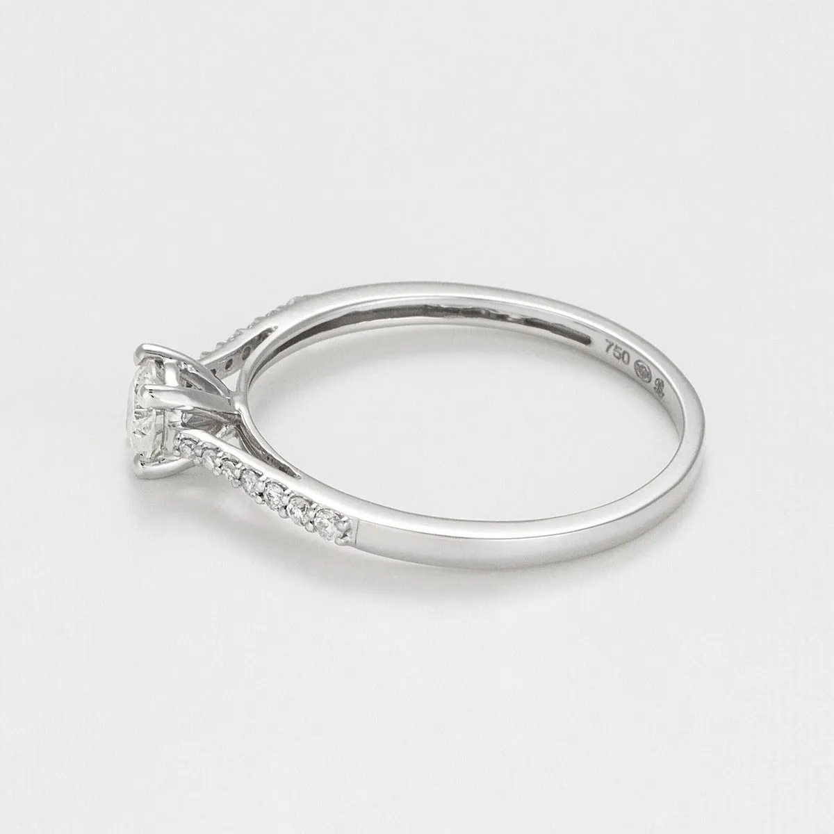 Bague Dis-Moi Oui - Diamant :0,25Ct/1+ 0,07Ct/14 - Or Blanc