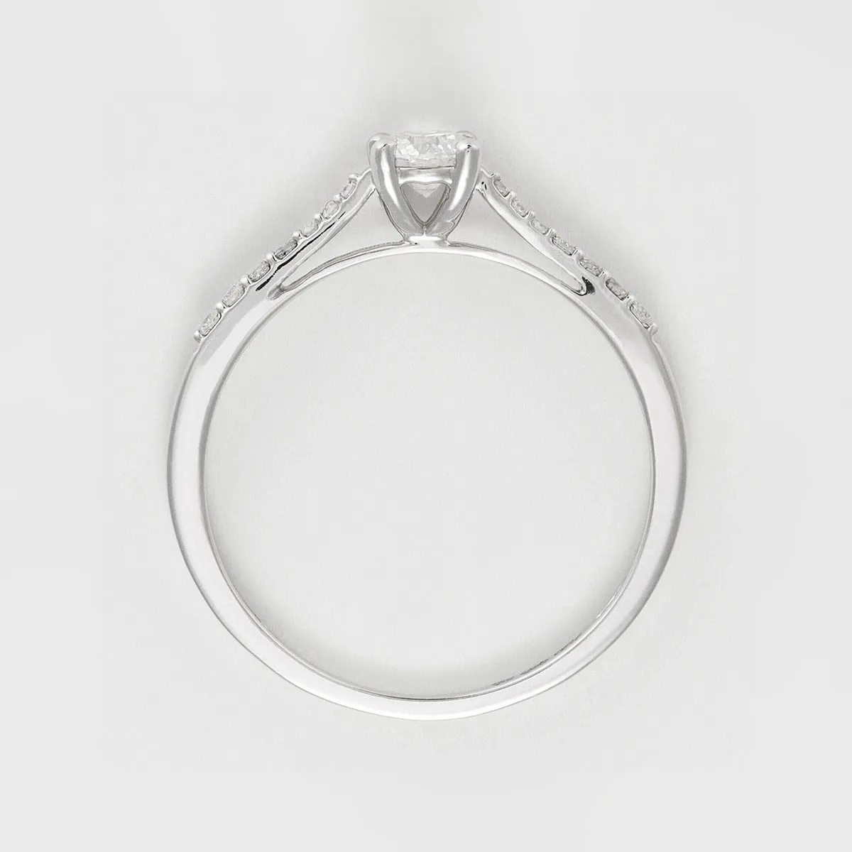 Bague Dis-Moi Oui - Diamant :0,25Ct/1+ 0,07Ct/14 - Or Blanc