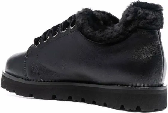 Baldinini fur-lined sneakers Black