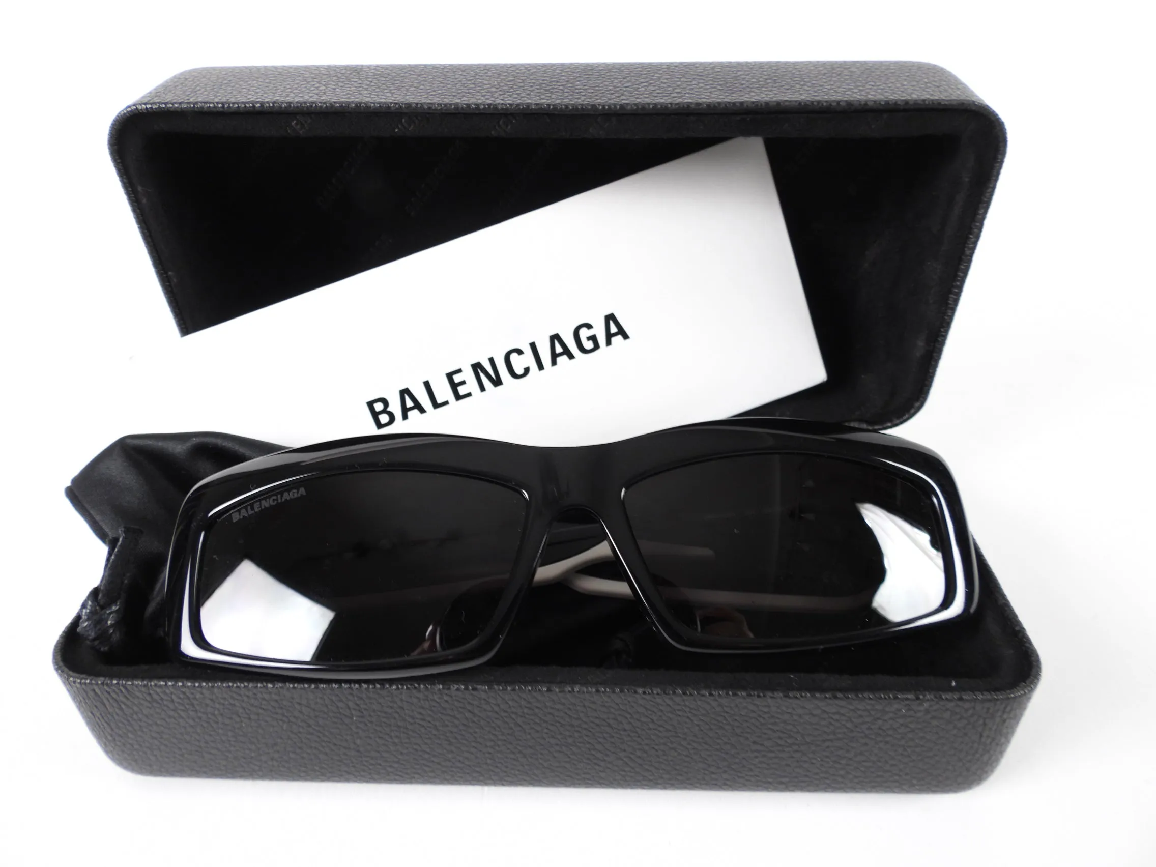 Balenciaga Black Hybrid Sunglasses