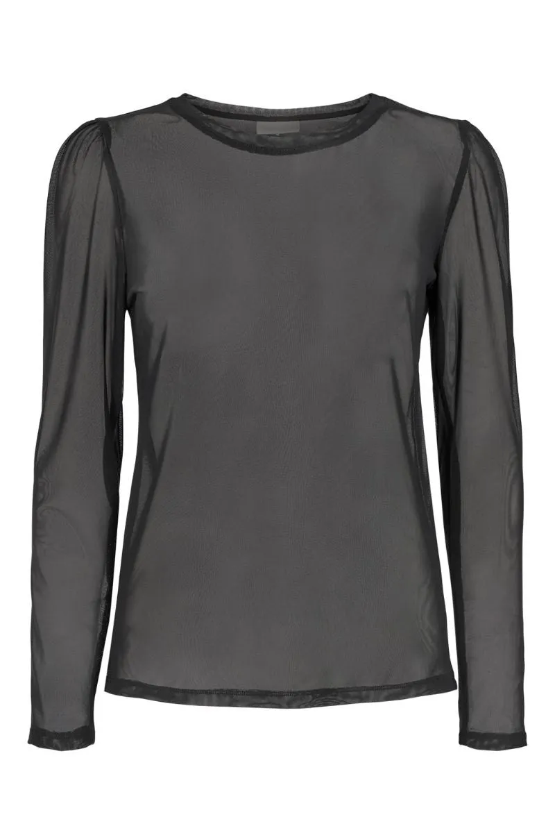 Barbara LS Solid | Black | Bluse fra Freequent