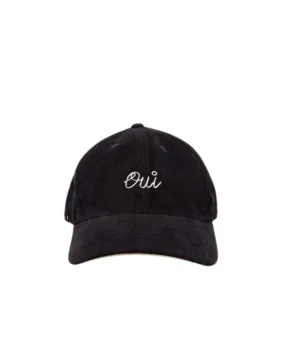 Baseball Hat - Black Corduroy/Cream Oui