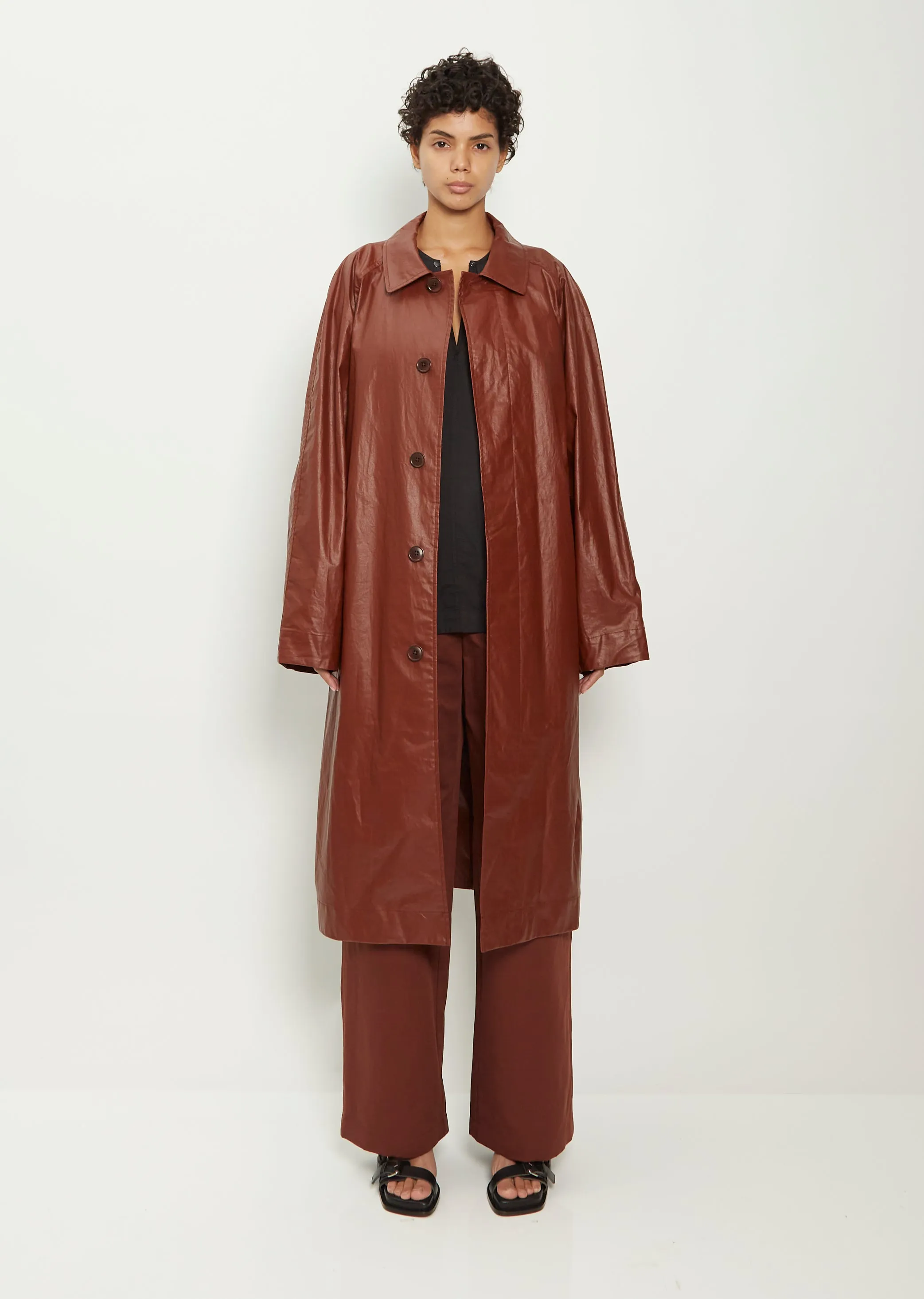 Belted Cotton Raincoat