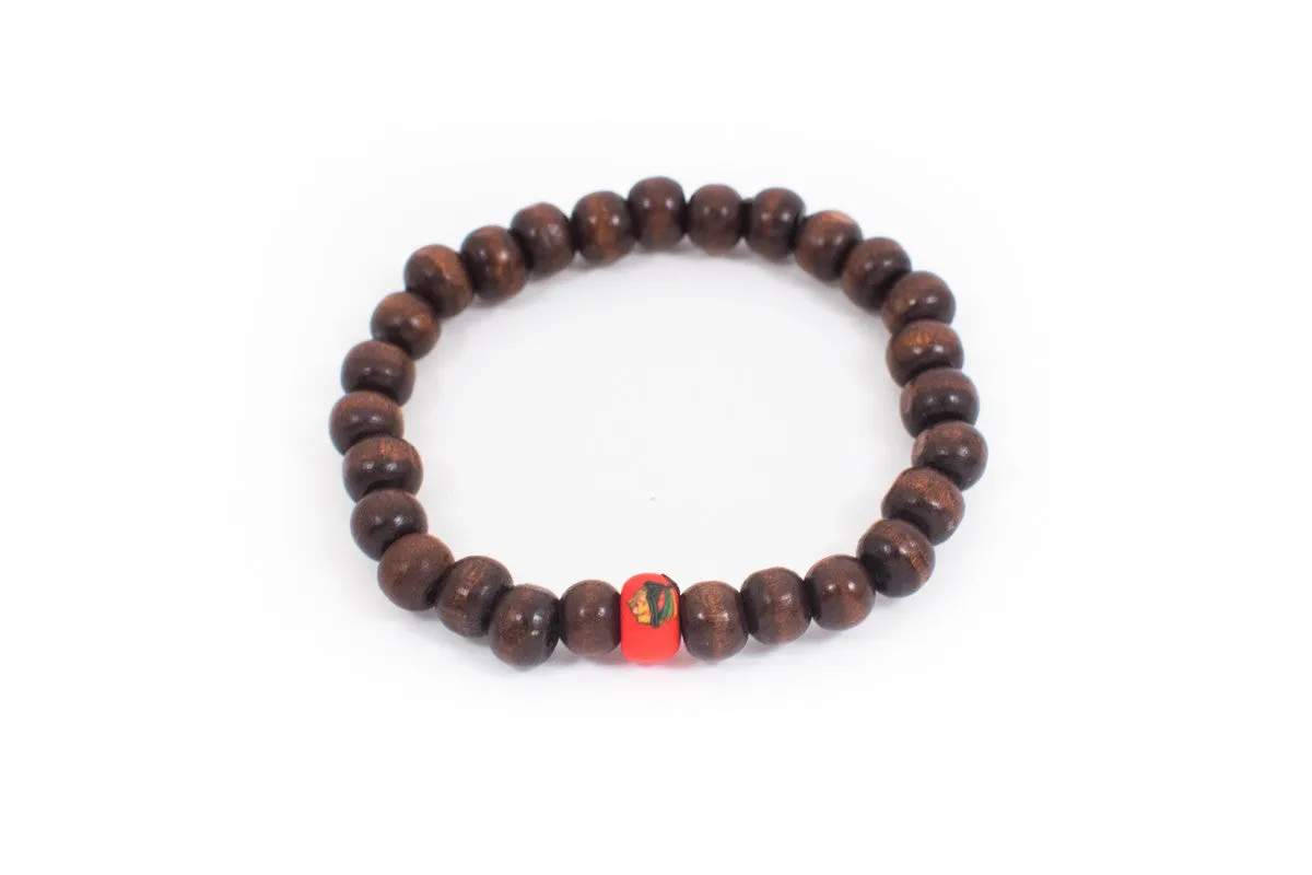 Blackhawks Wood Bracelets