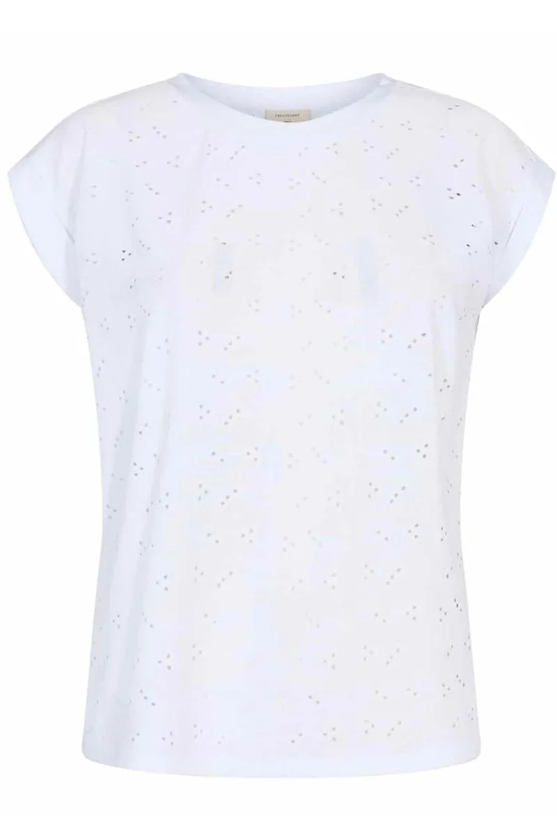 Blond-Tee-Flower | Brilliant white | T-Shirt fra Freequent