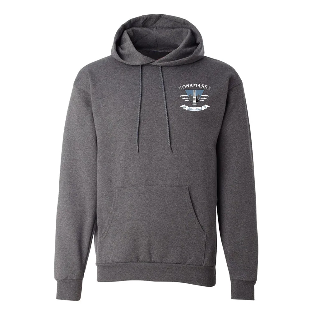 Blues Rock Guitar Logo Champion Hooded Sweatshirt (Unisex)