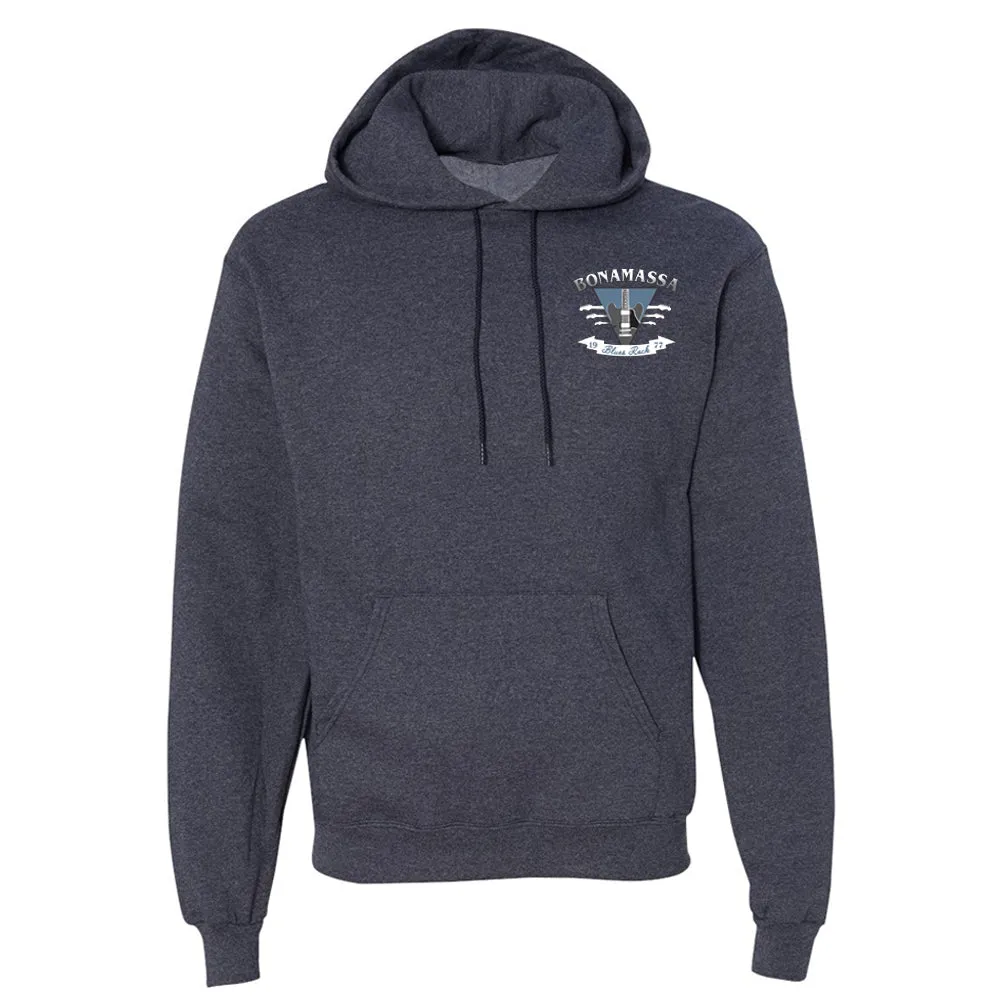 Blues Rock Guitar Logo Champion Hooded Sweatshirt (Unisex)