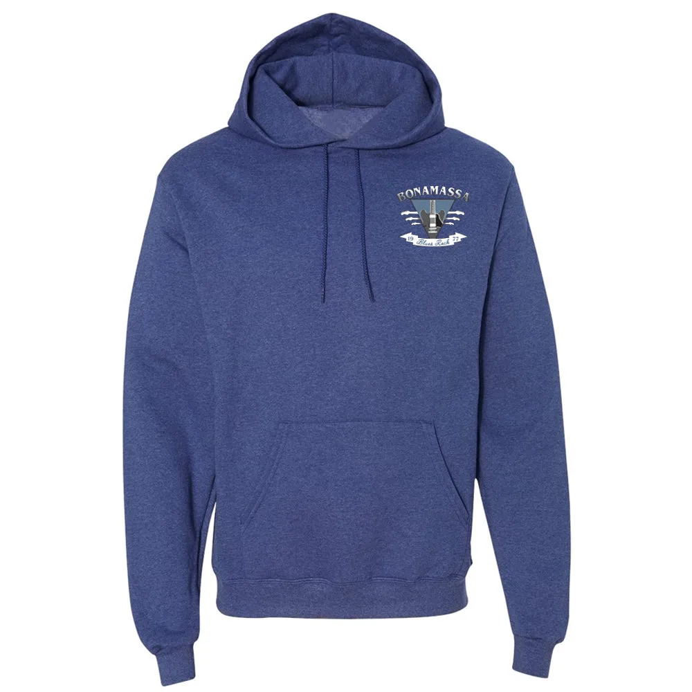 Blues Rock Guitar Logo Champion Hooded Sweatshirt (Unisex)