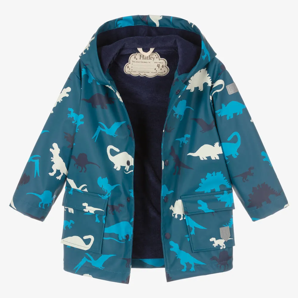 Boys Blue Real Dinos Raincoat 