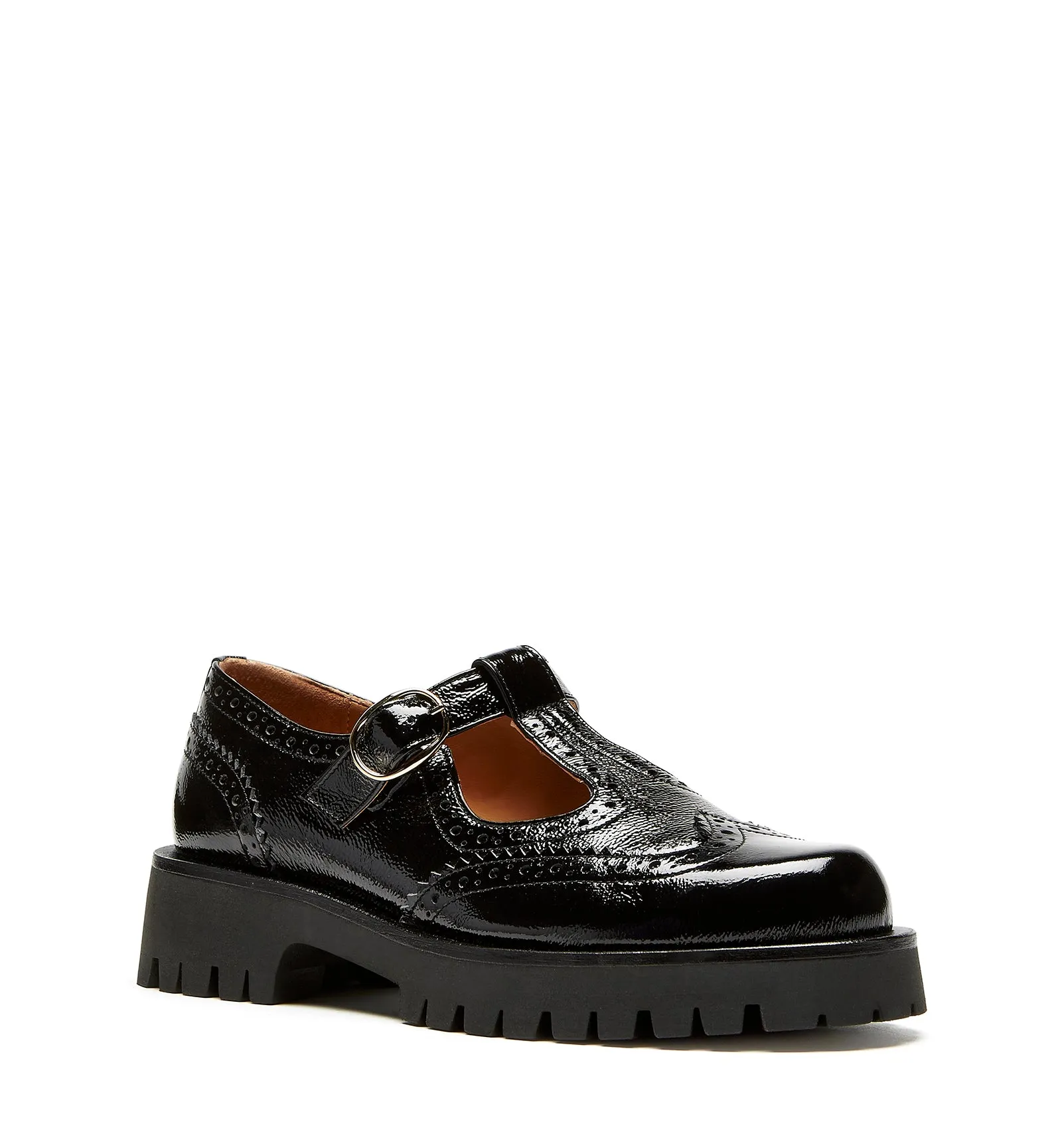 BRAELYN CRINKLE LEATHER MARY JANE LOAFER