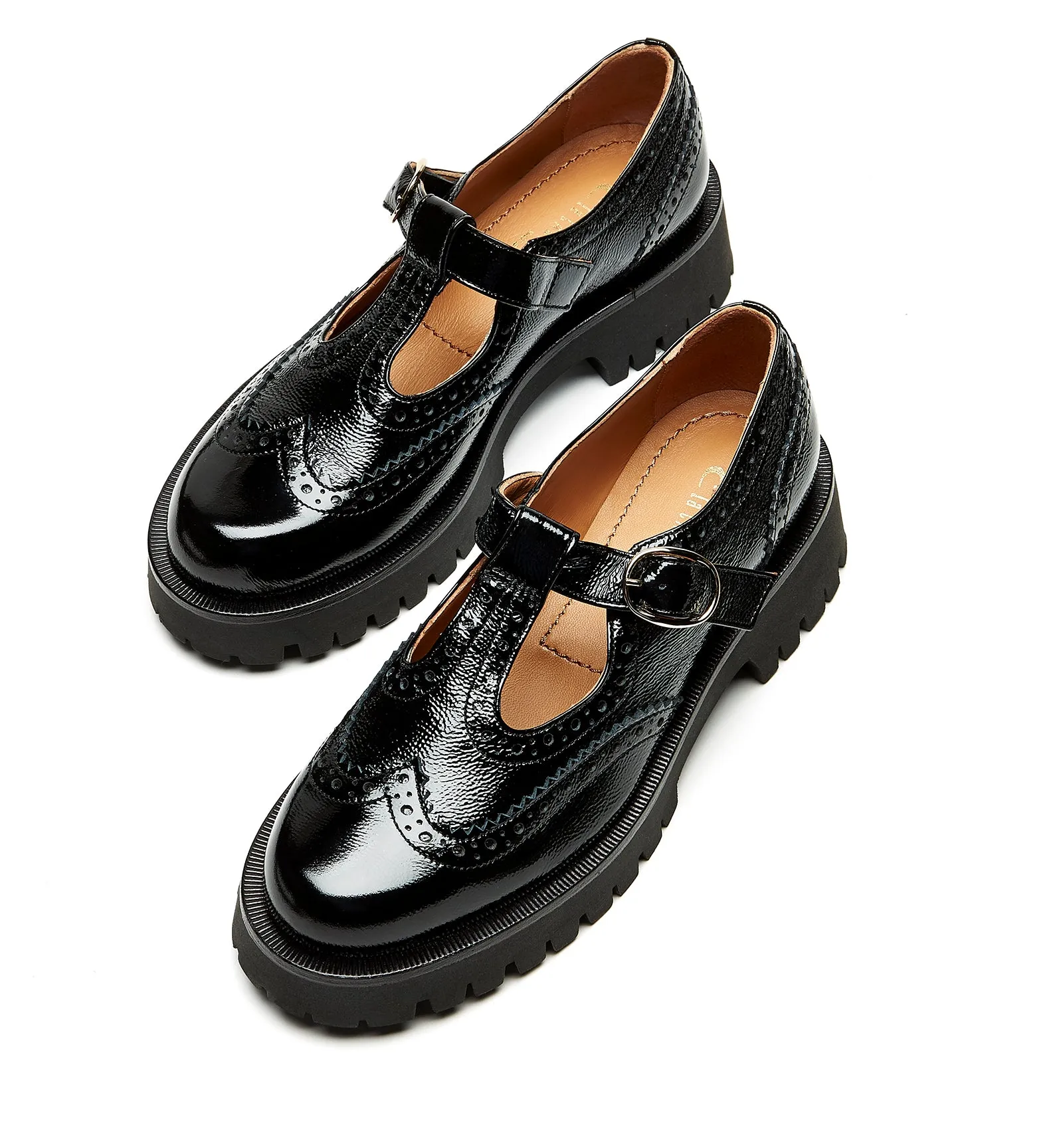 BRAELYN CRINKLE LEATHER MARY JANE LOAFER