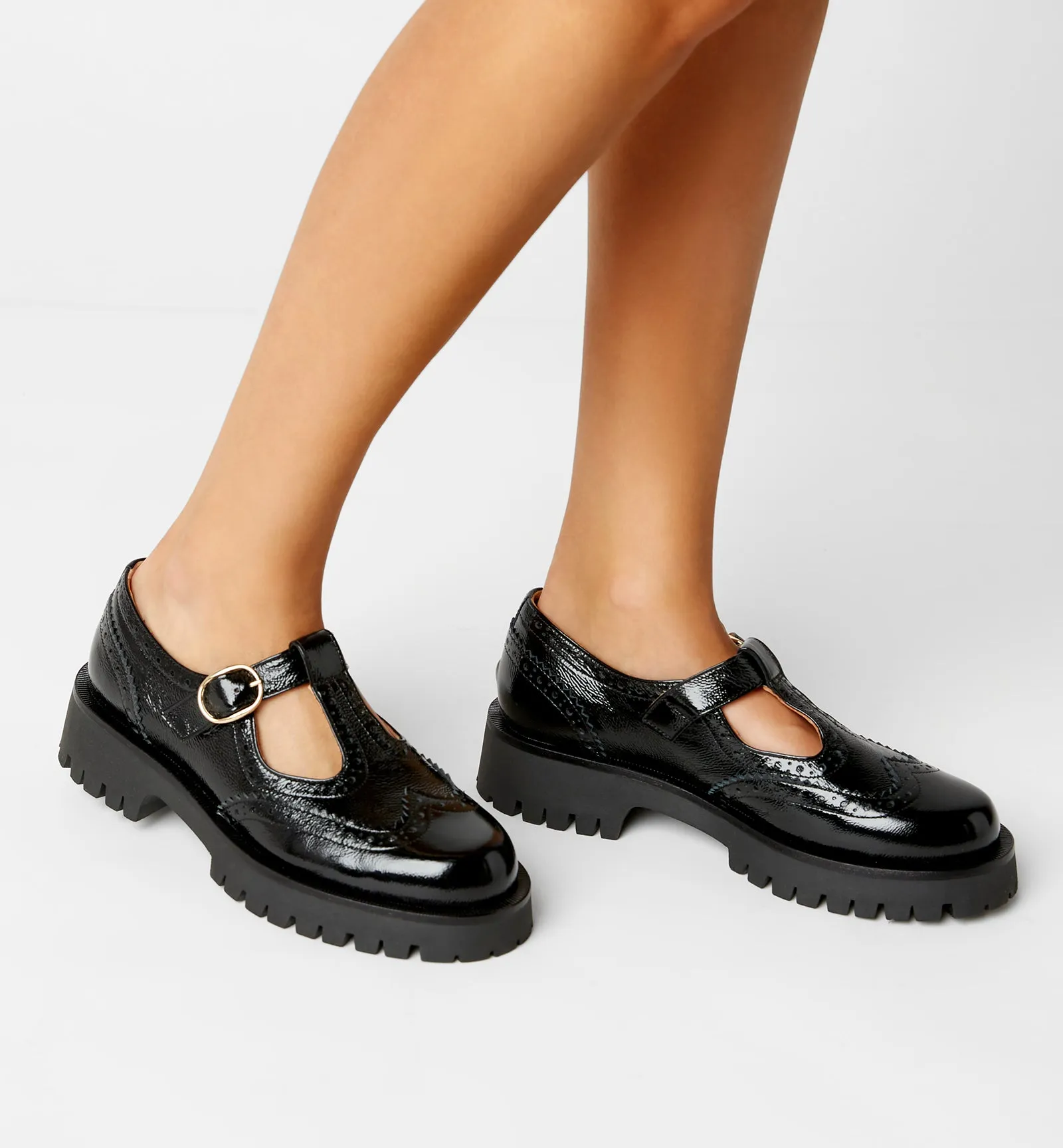 BRAELYN CRINKLE LEATHER MARY JANE LOAFER