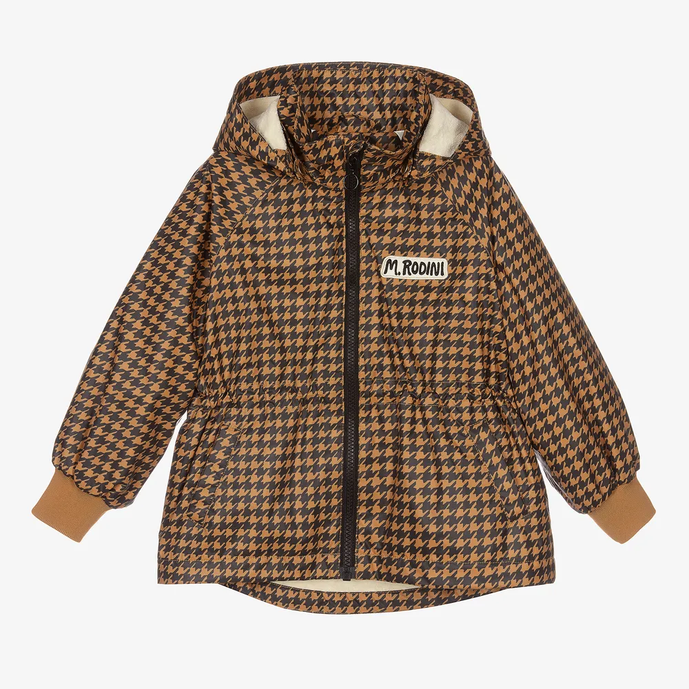 Brown Check Raincoat