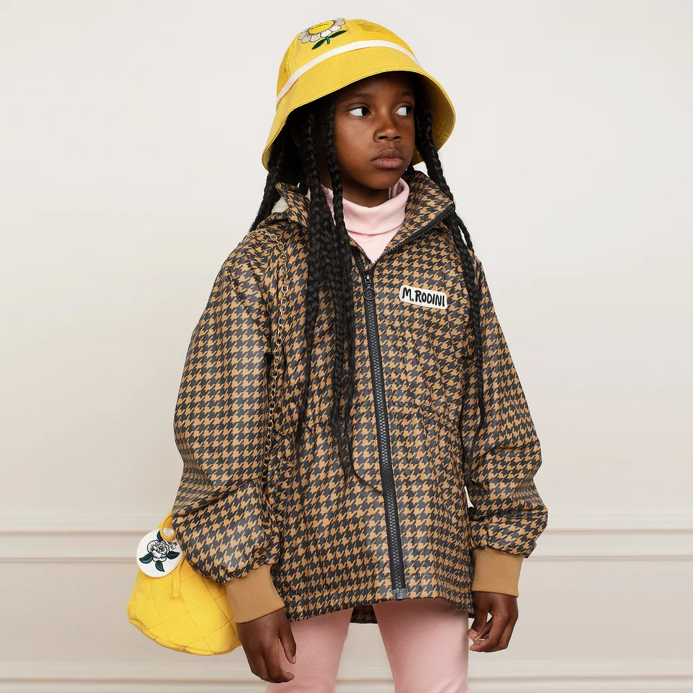 Brown Check Raincoat