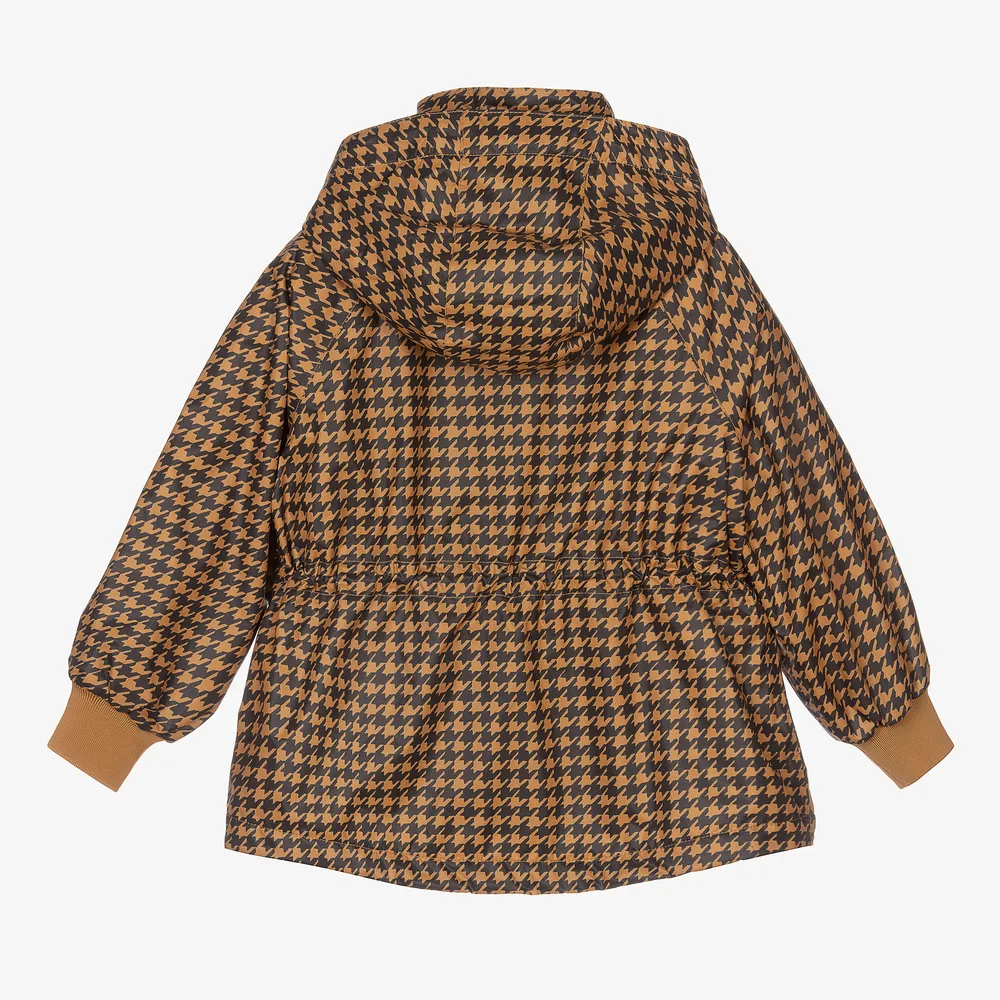 Brown Check Raincoat