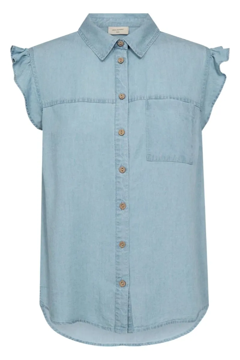 Carly Shirt 204061 | Light Blue Denim | Skjorte fra Freequent