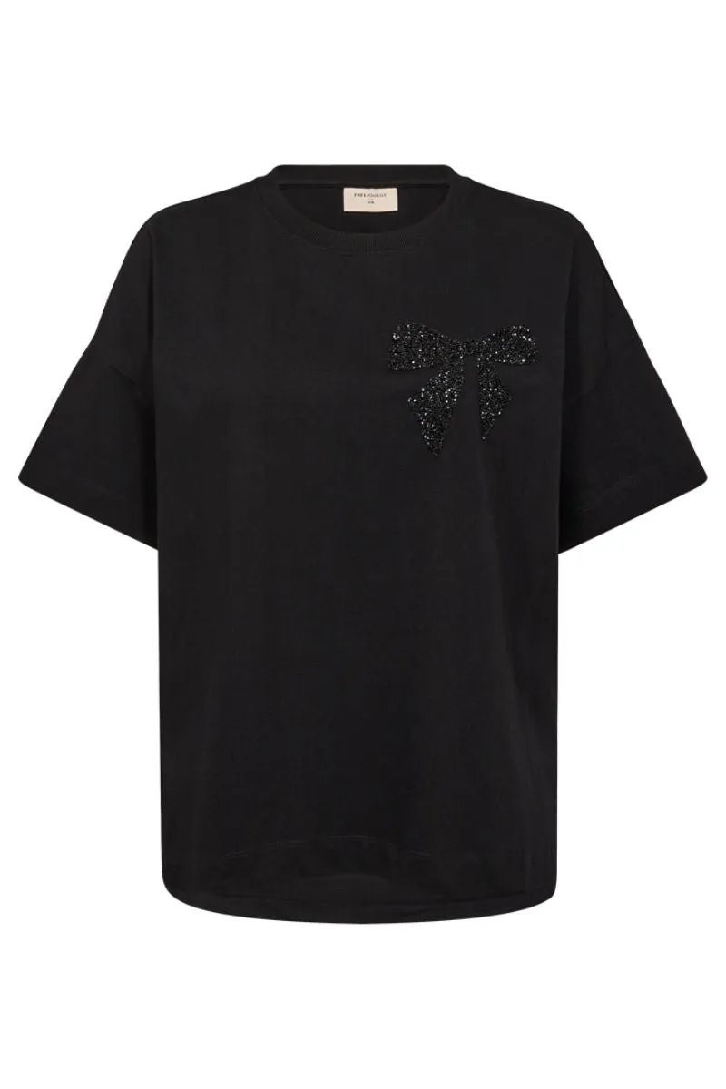 Carol Tee 205698 | Black w. Black | T-Shirt fra Freequent