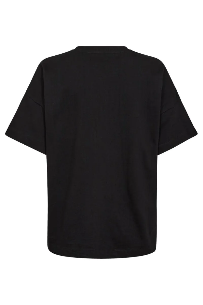 Carol Tee 205698 | Black w. Black | T-Shirt fra Freequent