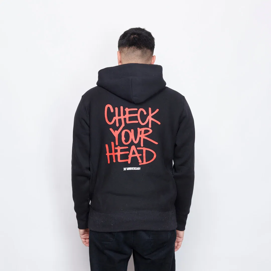 Champion x Beastie Boys - Hooded Sweatshirt Check Your Head (Black/White)