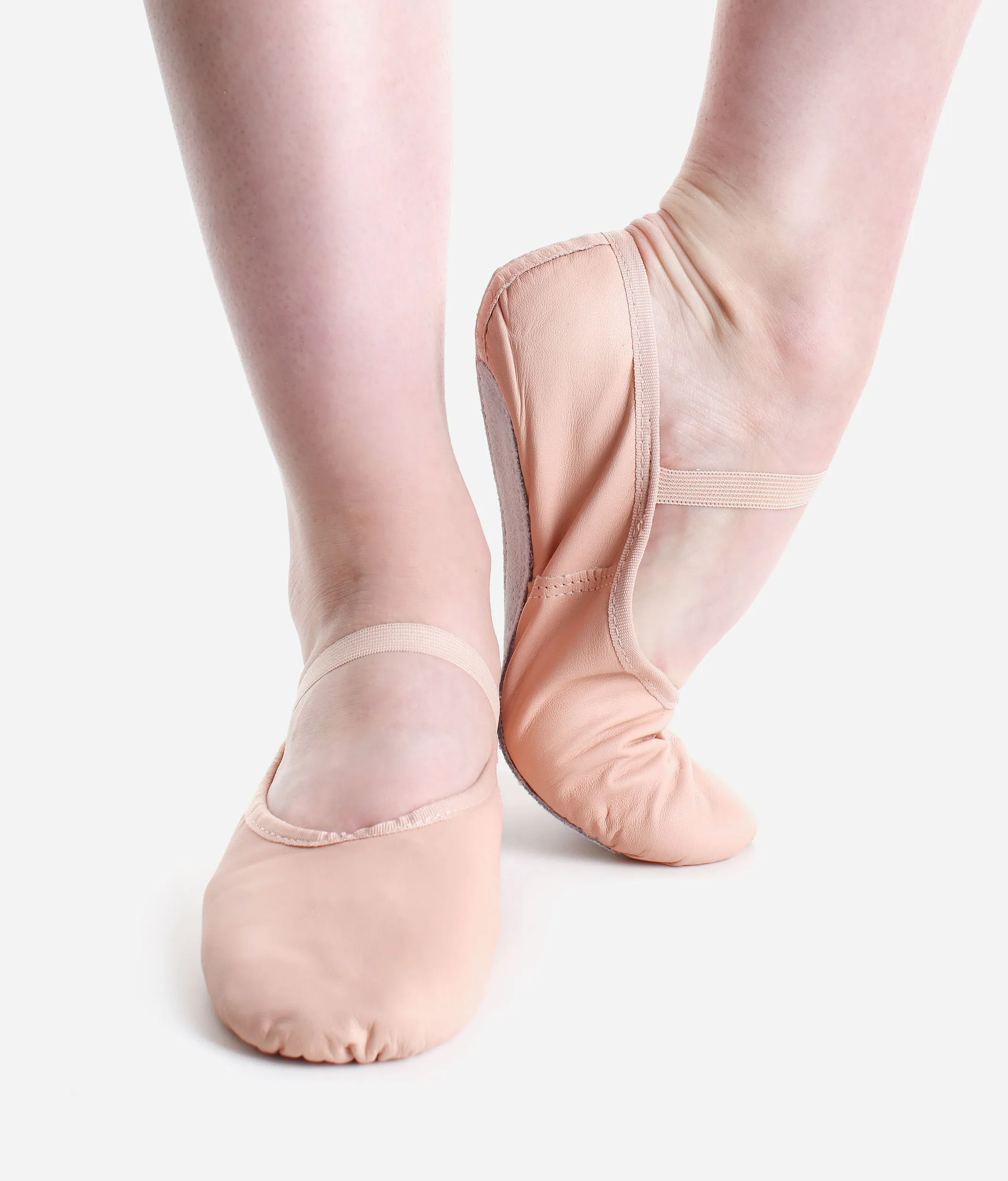 Child's Leather Ballet Shoe, Wide Fit - BAE90