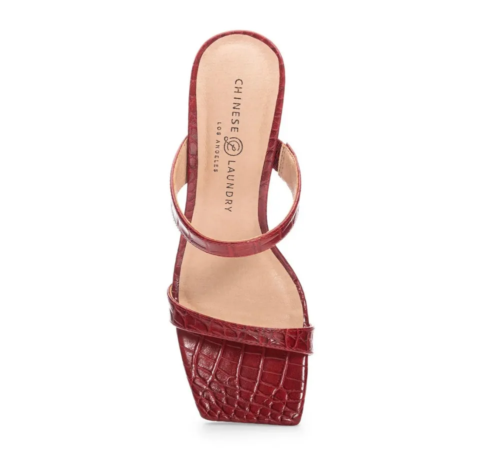 Chinese Laundry Yaya Slide Sandal - Red Croc