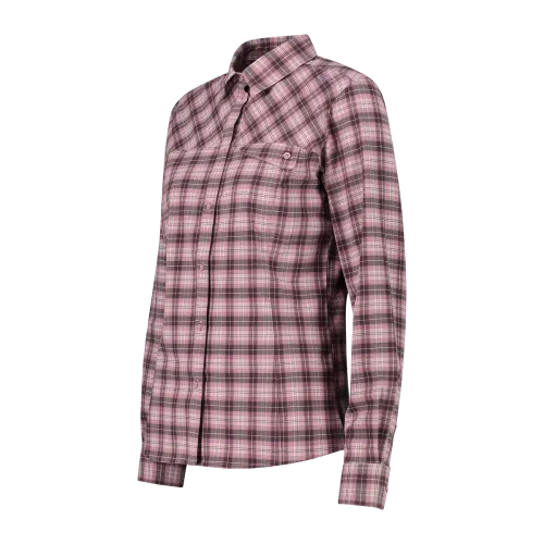 CMP Camicia fantasia a quadri maniche lunghe da Trekking Donna