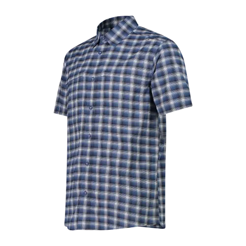 CMP Camicia fantasia check maniche corte trekking Uomo