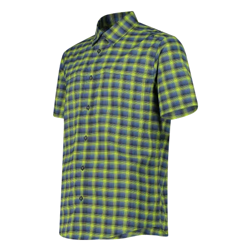 CMP Camicia fantasia check maniche corte trekking Uomo