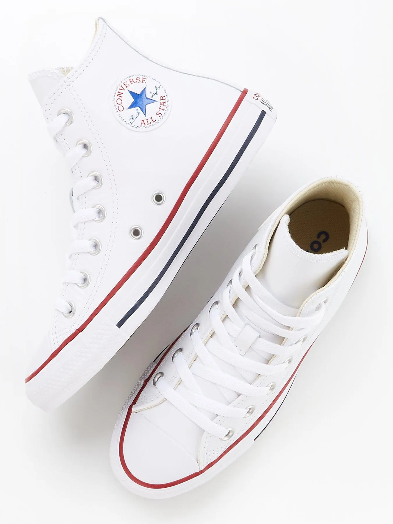 Converse Leather Hi Top Trainers - White