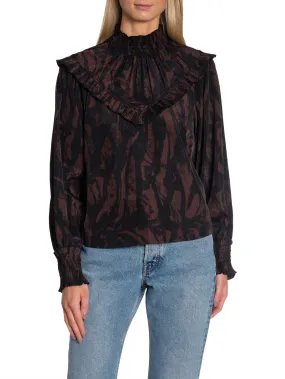 COPENHAGEN MUSE BLOUSE FRILL BLACK