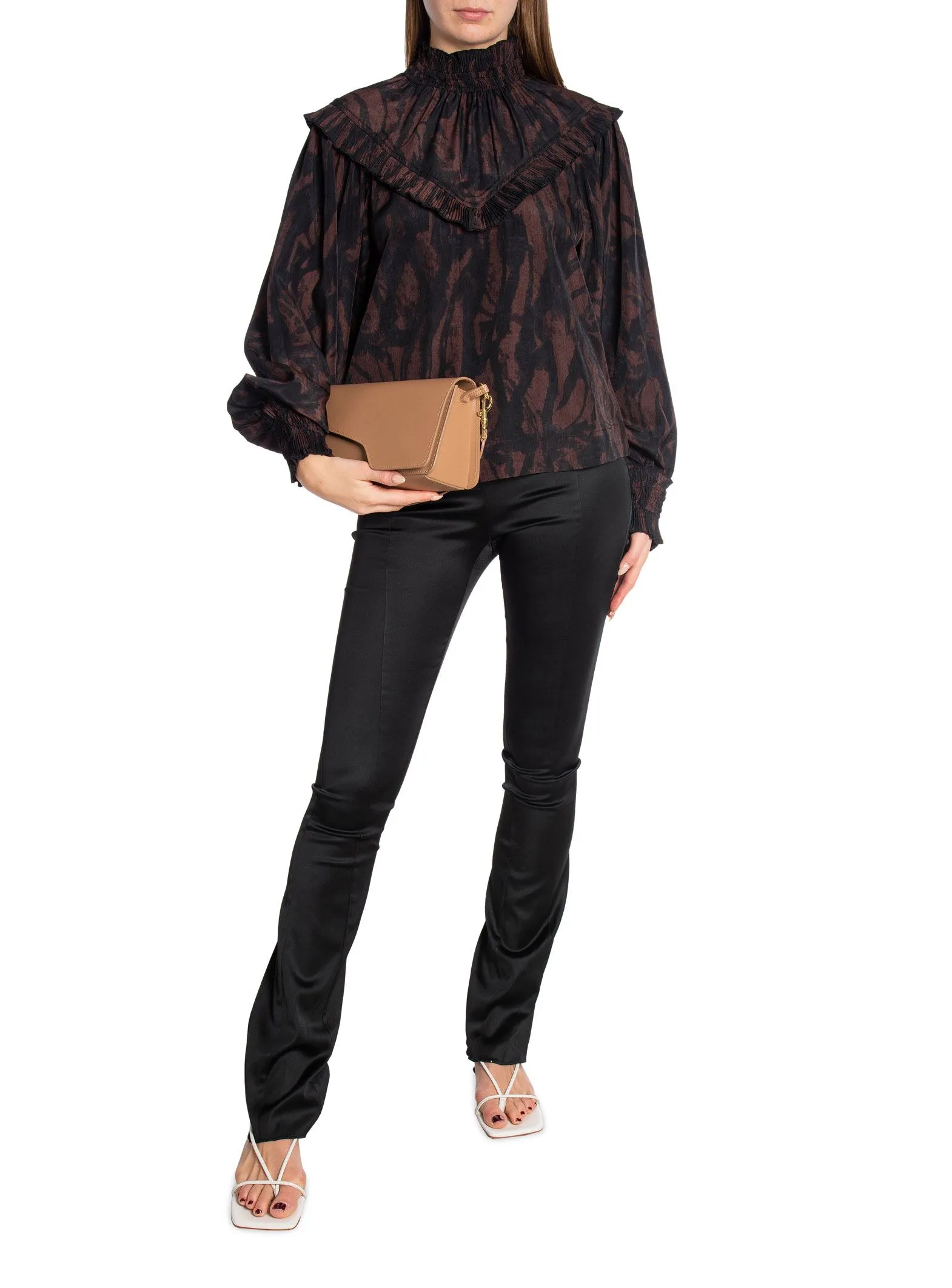 COPENHAGEN MUSE BLOUSE FRILL BLACK