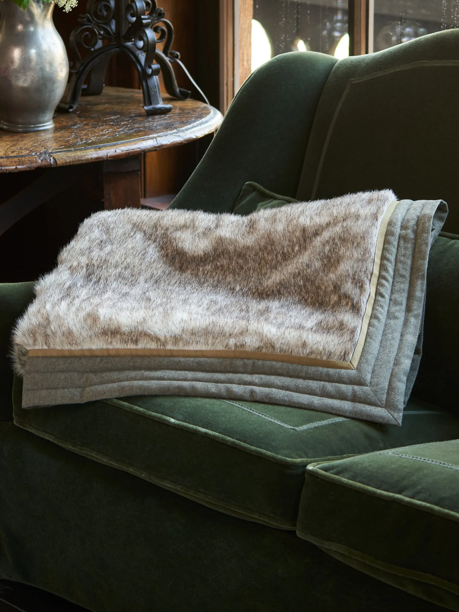 Coyote Faux Fur Throw