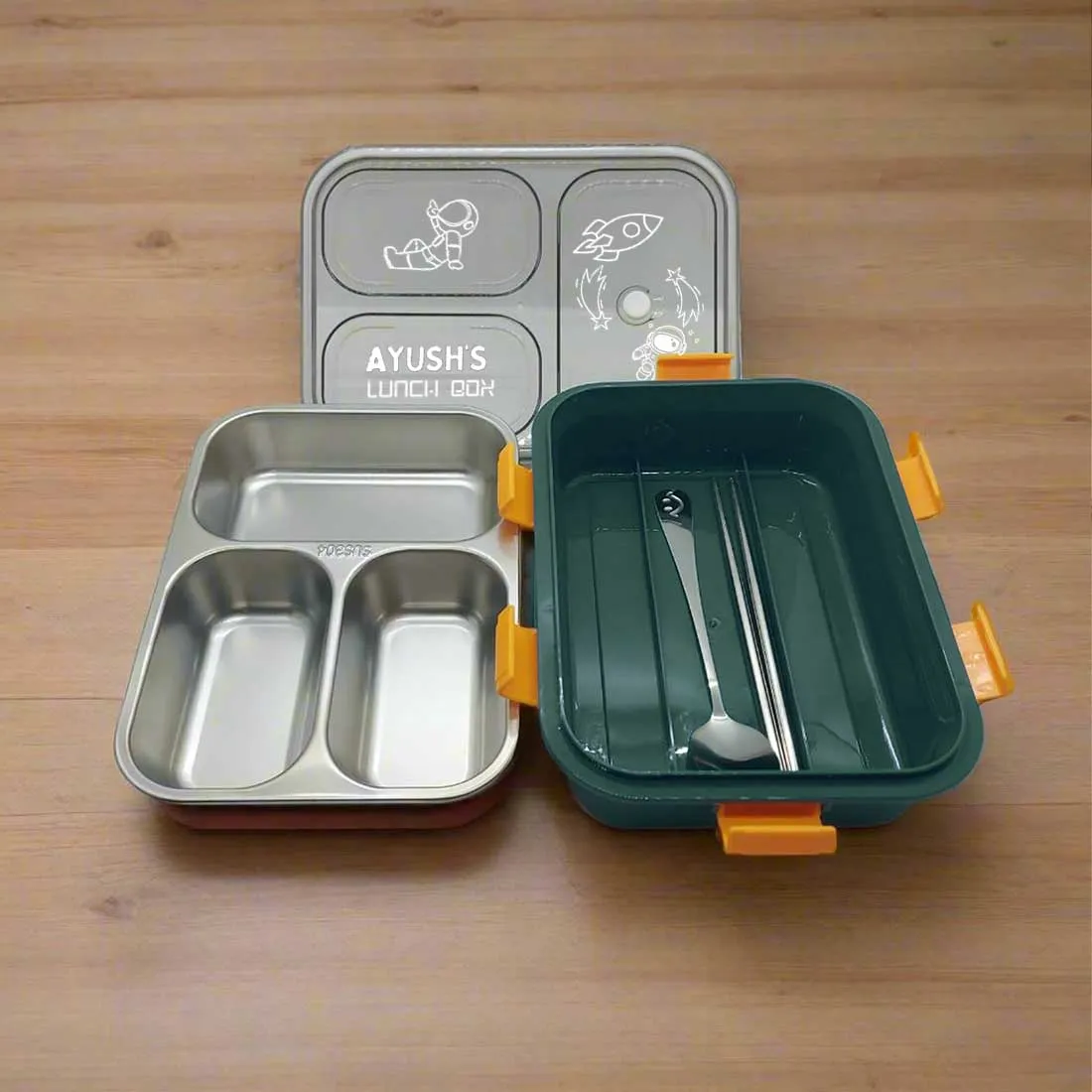 Customized Stainless Steel Childrens Lunch Box Insulated Tiffin Box