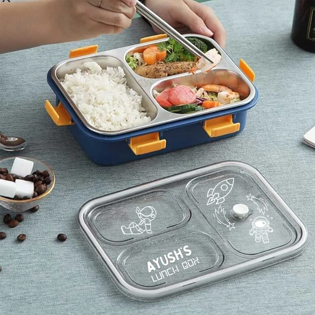 Customized Stainless Steel Childrens Lunch Box Insulated Tiffin Box