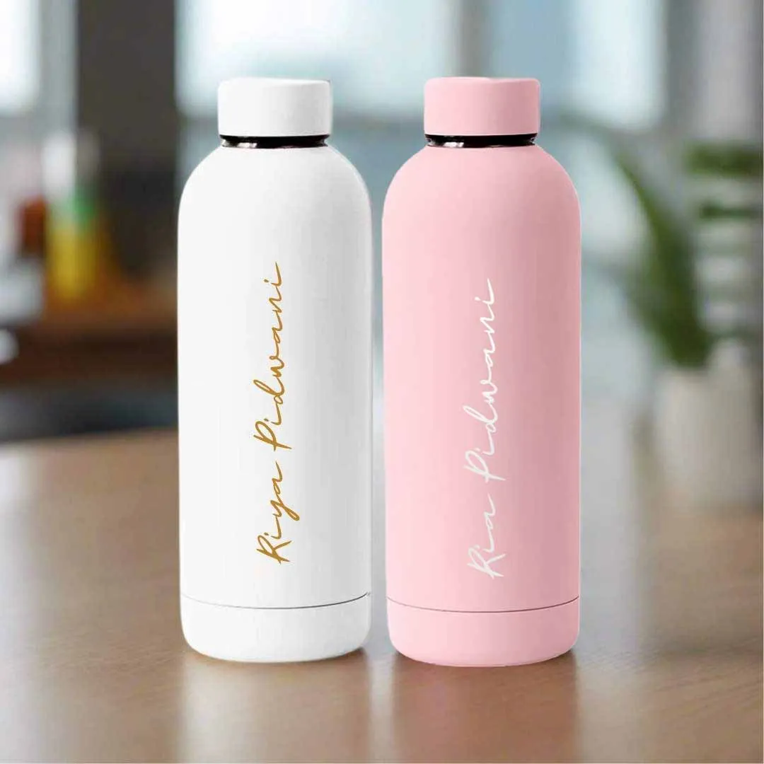 Customized Water Bottles with Names Stainless Steel Double Insulated Water Bottles for Travel Office Gym Home BPA Free, Leakproo