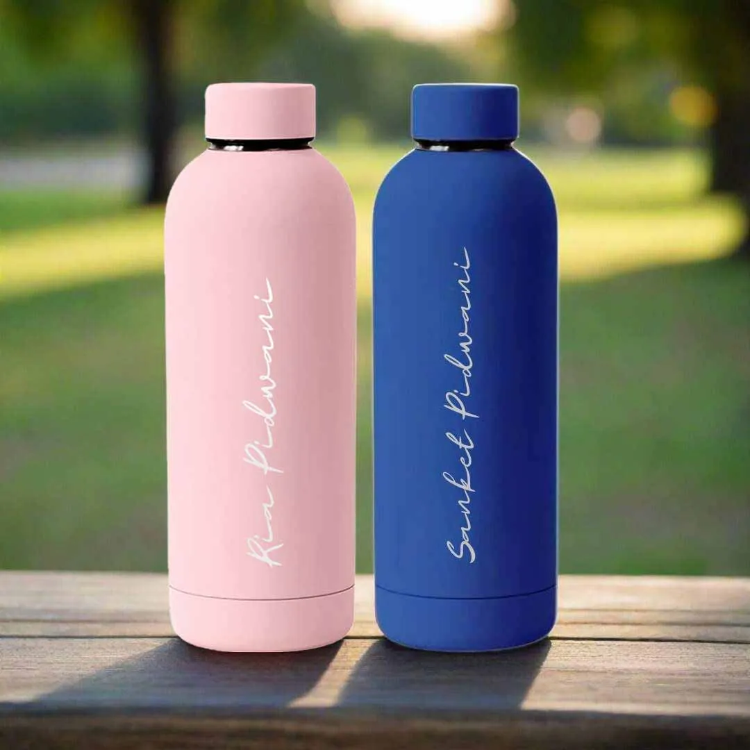 Customized Water Bottles with Names Stainless Steel Double Insulated Water Bottles for Travel Office Gym Home BPA Free, Leakproo