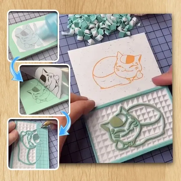 DIY Rubber Stamp Template Carving Kit